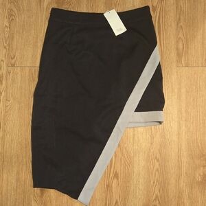 NWT Tobi Navy and Baby Blue Asymmetrical Skirt (Size Medium)